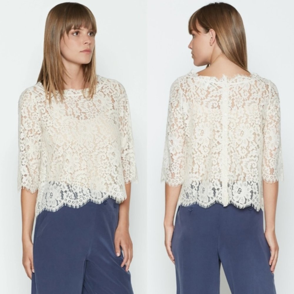 JOIE ELVIA LACE TOP